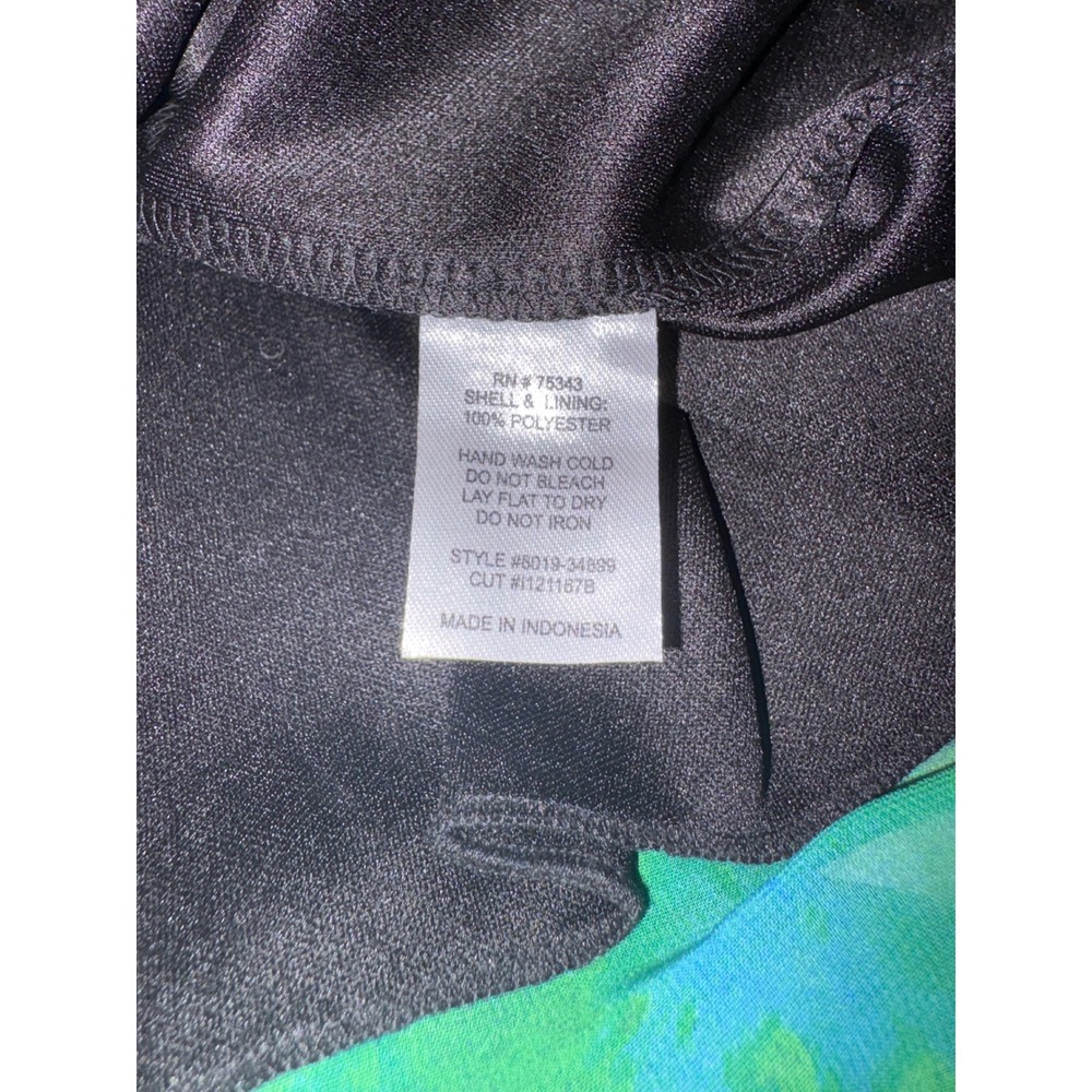 Cynthia Rowley Womens Abstract Print High Low Ruffle Dress Multi Color Size 10 - Picture 7 of 9